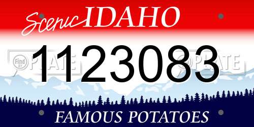 1123083 Idaho License Plate