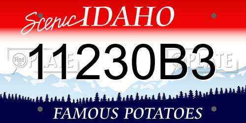 11230B3 Idaho License Plate