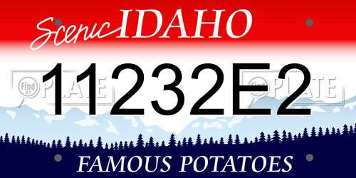 11232E2 Idaho License Plate