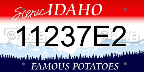11237E2 Idaho License Plate