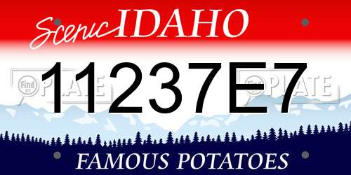 11237E7 Idaho License Plate