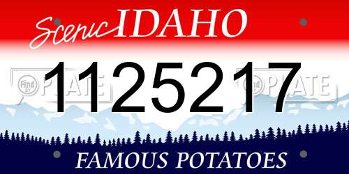 1125217 Idaho License Plate