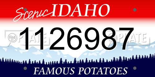 1126987 Idaho License Plate