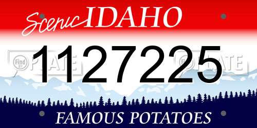 1127225 Idaho License Plate