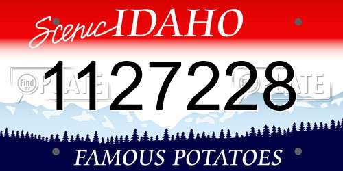 1127228 Idaho License Plate