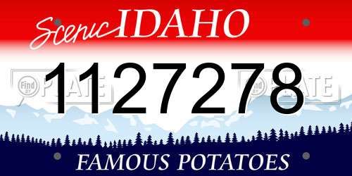1127278 Idaho License Plate