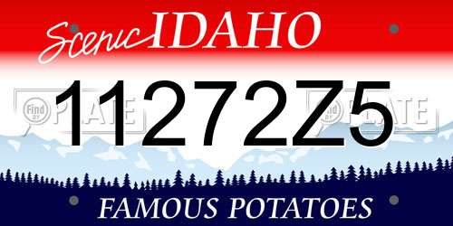 11272Z5 Idaho License Plate