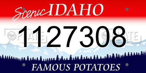 1127308 Idaho License Plate