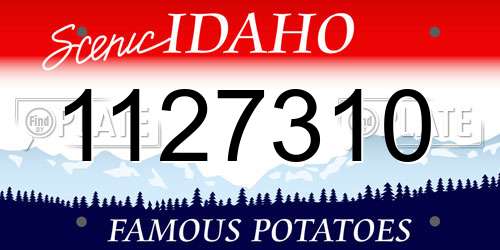 1127310 Idaho License Plate