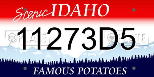 11273D5 Idaho License Plate