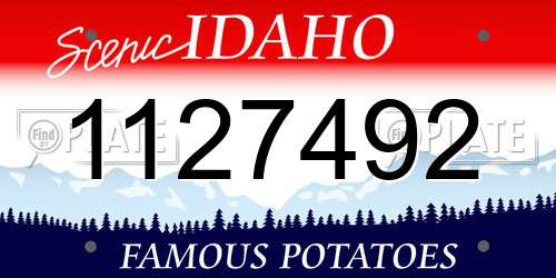 1127492 Idaho License Plate