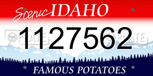 1127562 Idaho License Plate