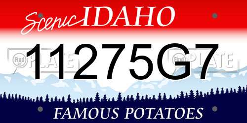 11275G7 Idaho License Plate