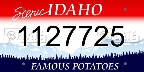 1127725 Idaho License Plate