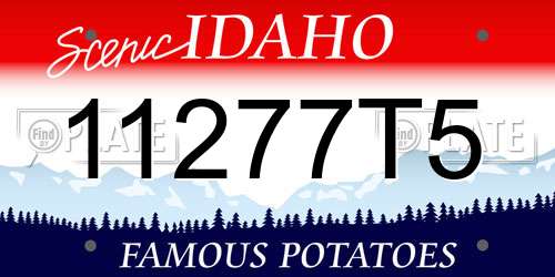11277T5 Idaho License Plate