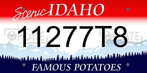 11277T8 Idaho License Plate