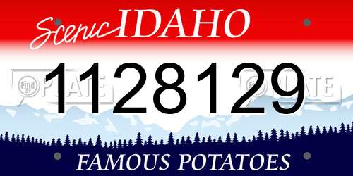 1128129 Idaho License Plate