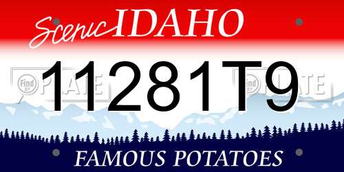 11281T9 Idaho License Plate
