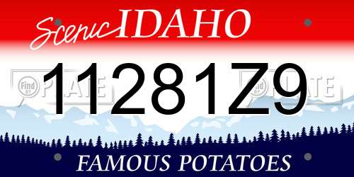 11281Z9 Idaho License Plate