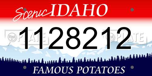 1128212 Idaho License Plate