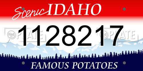1128217 Idaho License Plate