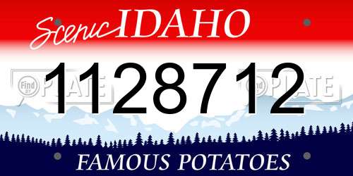 1128712 Idaho License Plate