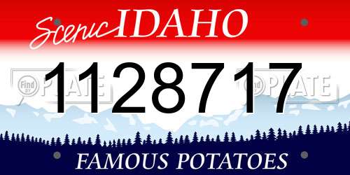 1128717 Idaho License Plate