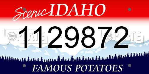 1129872 Idaho License Plate