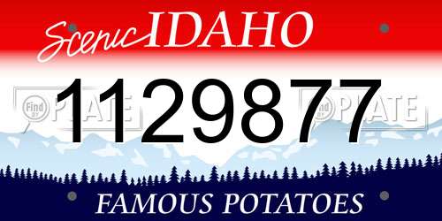 1129877 Idaho License Plate