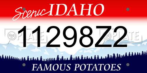 11298Z2 Idaho License Plate