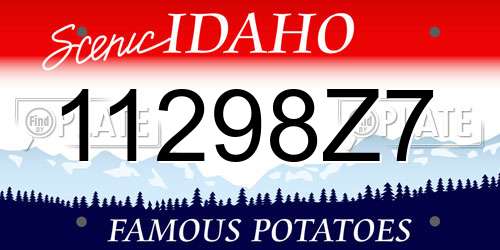 11298Z7 Idaho License Plate