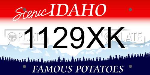 1129XK Idaho License Plate