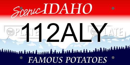 112ALY Idaho License Plate