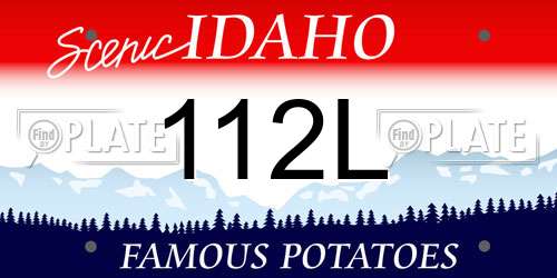 112L Idaho License Plate