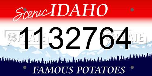 1132764 Idaho License Plate