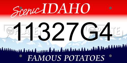 11327G4 Idaho License Plate