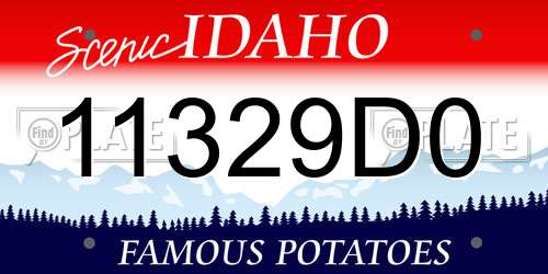 11329D0 Idaho License Plate