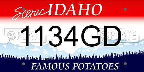 1134GD Idaho License Plate