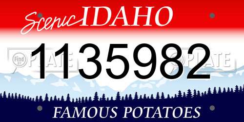 1135982 Idaho License Plate
