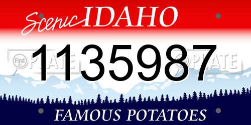1135987 Idaho License Plate
