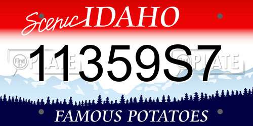 11359S7 Idaho License Plate