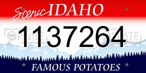 1137264 Idaho License Plate