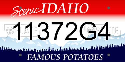 11372G4 Idaho License Plate