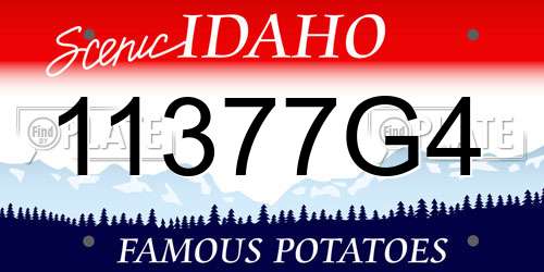 11377G4 Idaho License Plate