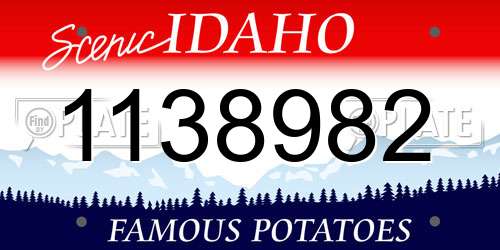 1138982 Idaho License Plate