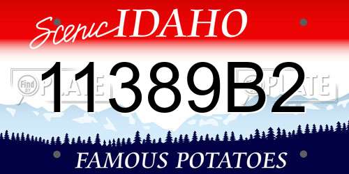 11389B2 Idaho License Plate