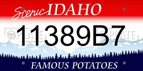11389B7 Idaho License Plate