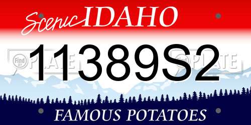 11389S2 Idaho License Plate
