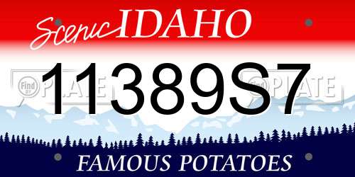 11389S7 Idaho License Plate