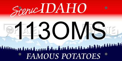 113OMS Idaho License Plate